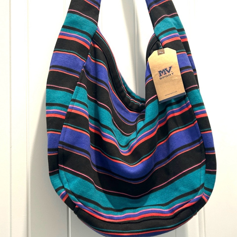 MV Sport Pro-Weave Slouch Bag Multicolor Striped Durable Deep Pocket Washable - Picture 1 of 12